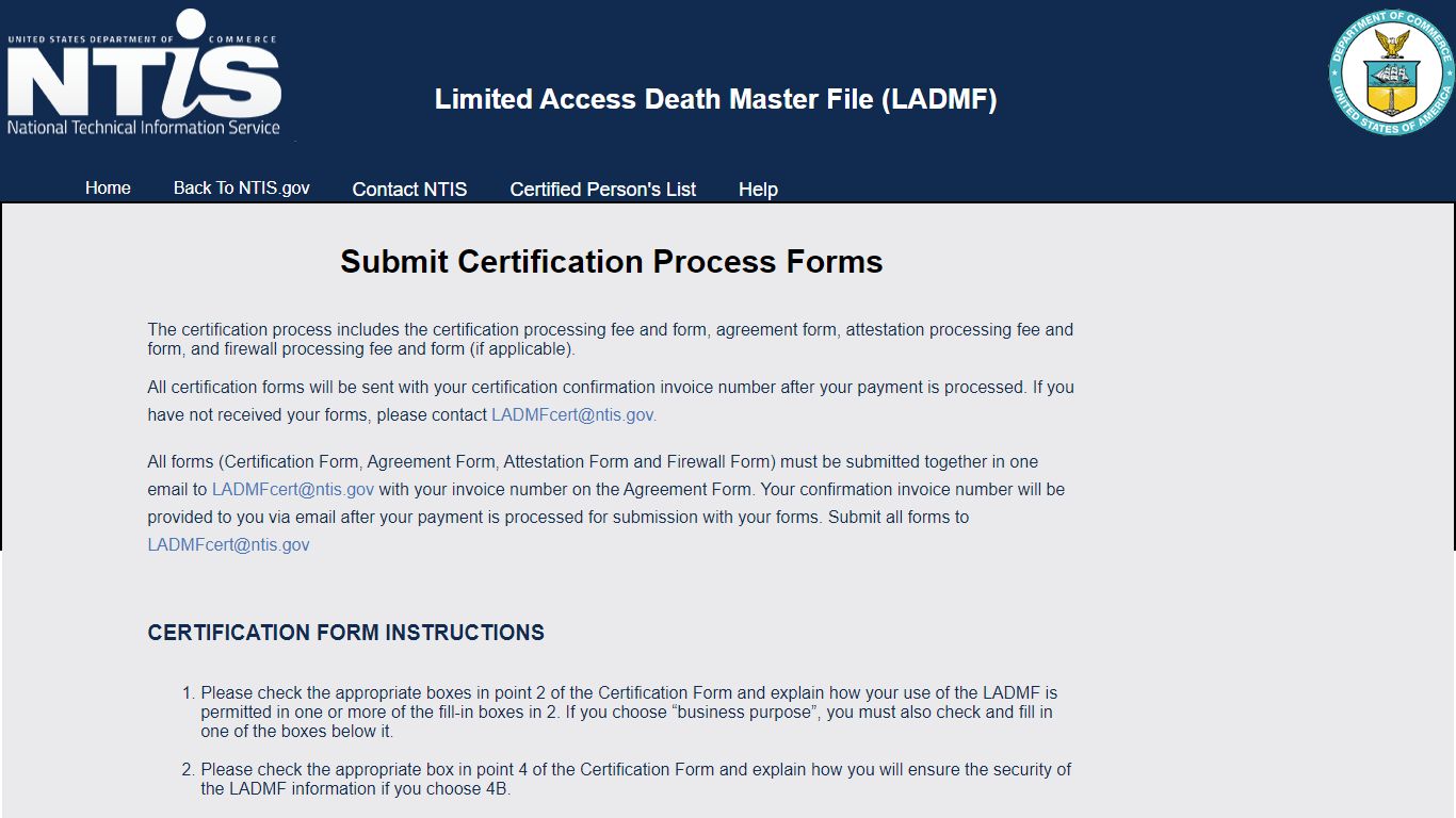 NTIS | LADMF - National Technical Information Service